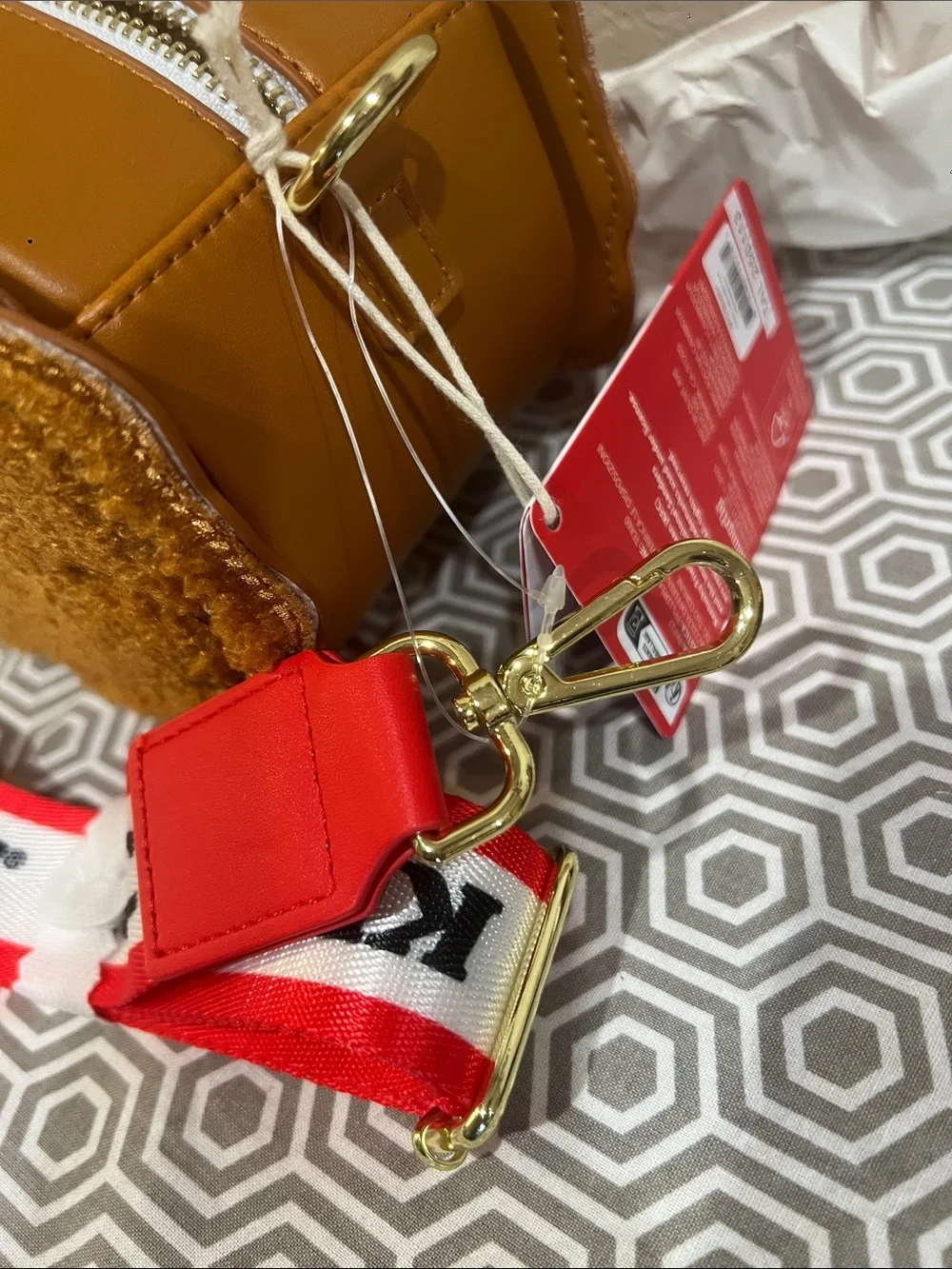 Loungefly KFC Fried Chicken Brown Crossbody Bag
